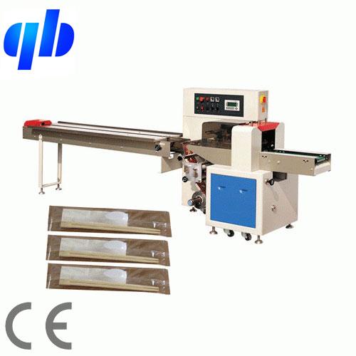 disposable hotel toothpaste and brush flow packing machine QB-250X